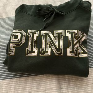 PINK green camo hoodie